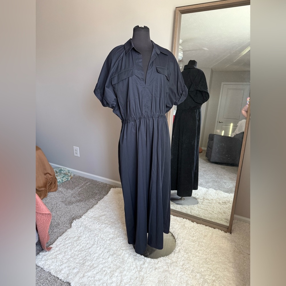 Abercrombie & Fitch Black Dolman Sleeve Shirt Dress